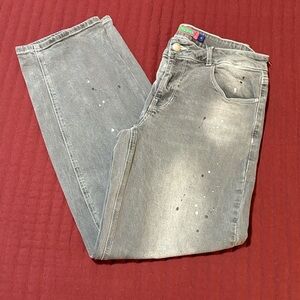 Empyre Tara Splatter Grey Low Rise Denim Skate Jeans Women Size 6